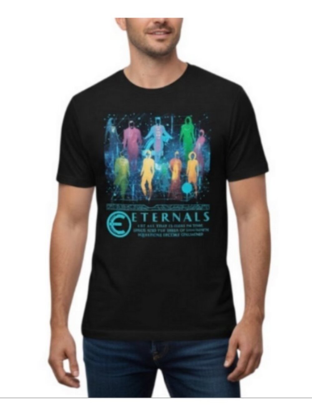 Marvel Studios Eternals Uni-Mind Movie Promo T-Shirt Black Men Medium NWT 2021
